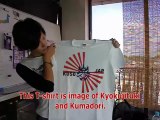 T-shirt is image of Japanese flag used on military ships(kyokujituki) and the kabuki's make-up.