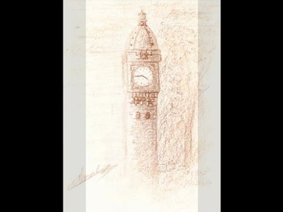 Architecture médiévale de France croquis dessin du moyen-âge XVII siècle