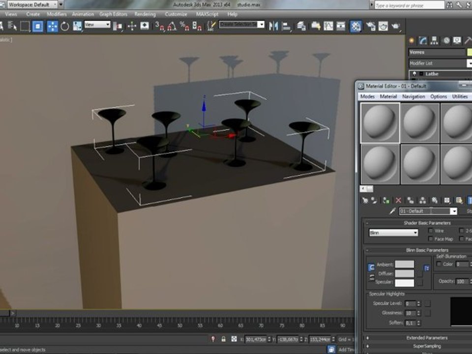 Création de verres sous 3dS Max