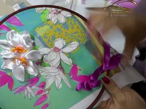 Мастер-класс по вышивке лентами, урок №2