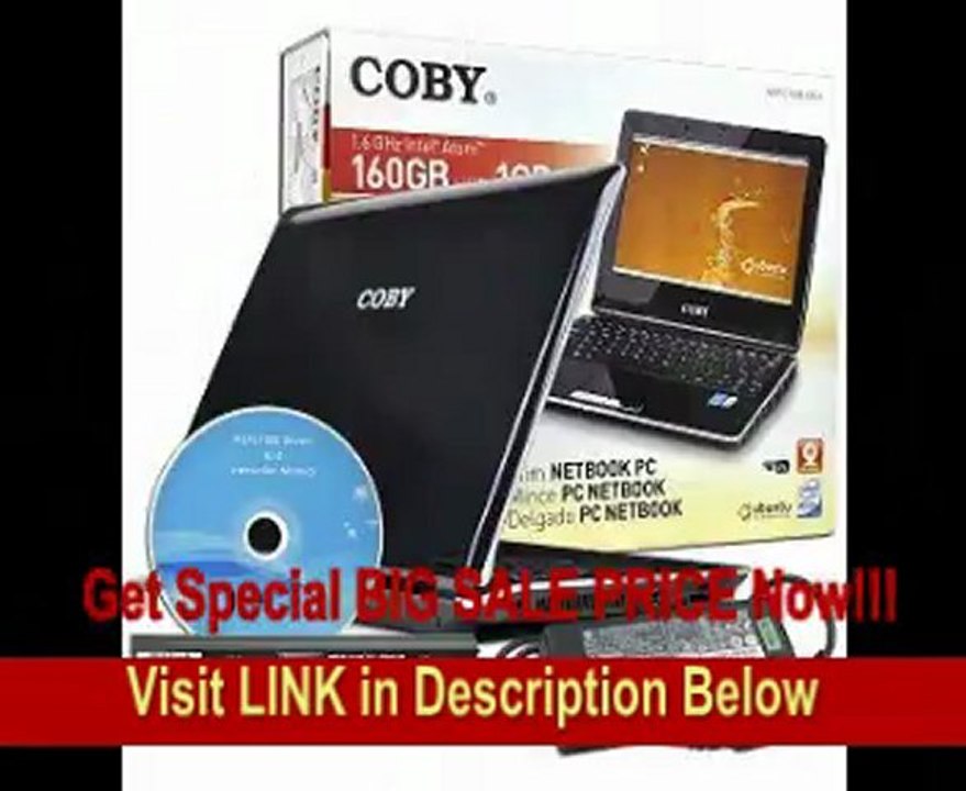 BEST PRICE Coby NBPC1028 Atom N270 1.66GHz 1GB 160GB 10" Netbook Ubuntu 9.10 w/Webcam (Black)