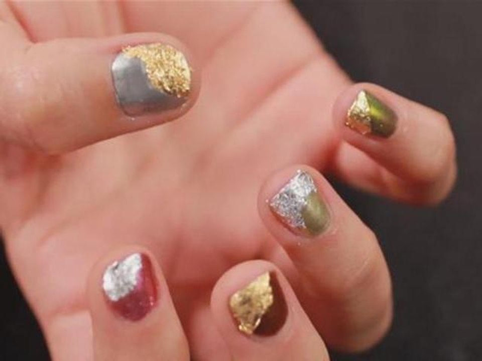 How to Paint Your Nails in Gold and Silver Patterns