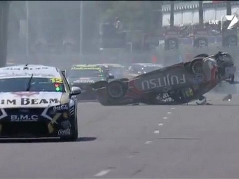 V8 Supercars Surfers Paradise 2012 Race 1 Massive crash Start Taylor