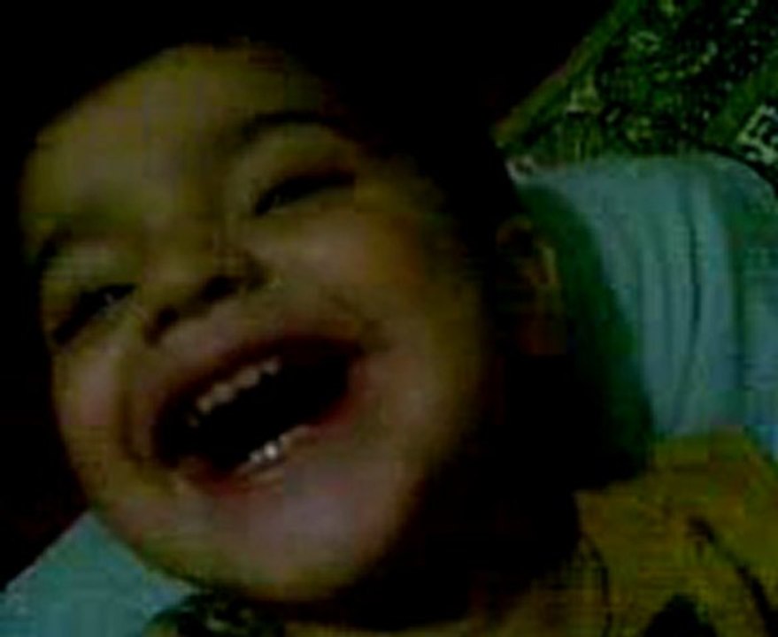 Small baby laughing