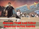 Ftbol playa en ShowMatch  golazo de Paula Chaves y foul de Marcelo Tinelli... a su hija menor!
