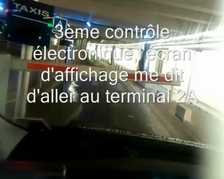 PARCOURS DES TAXIS POUR SE RENDRE AUX TERMINAUX 2A/2B DEPUIS LA BASE ARRIERE A ROISSY CDG