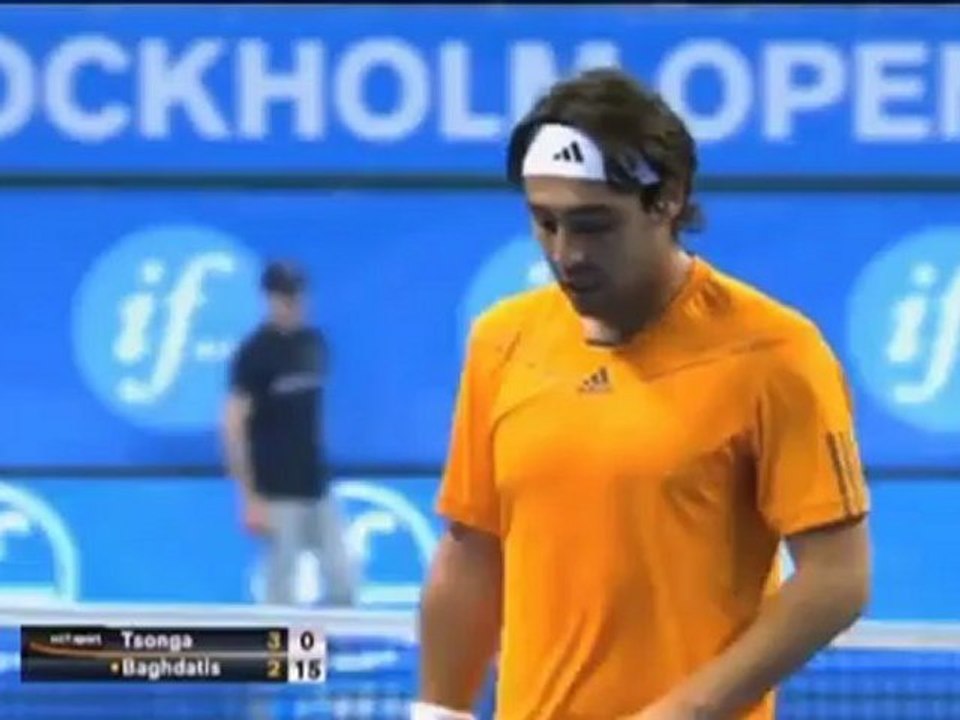 Stockholm: Tsonga profitiert von Baghdatis-Aufgabe
