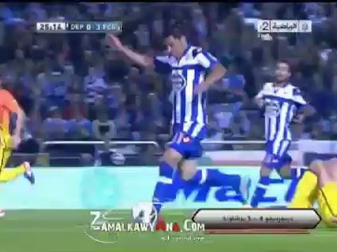 أهداف مباراة برشلونة 5×4 ديبورتيفو لاكورونا - الدوري الاسباني
