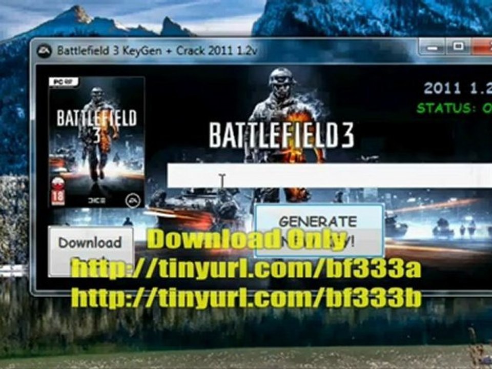 Free Battlefield 3 BF3 KeyGen + Crack 2011 1.2v Download
