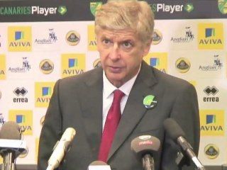 Wenger parle de la défaite face à Norwich