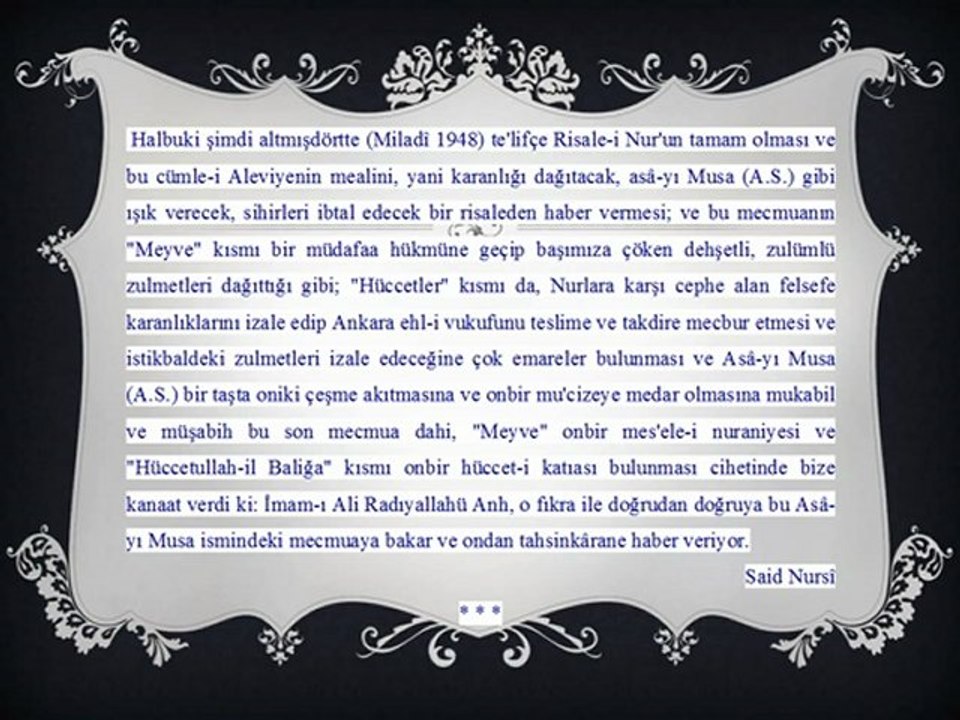 Birinci Mesele Asa y Musa