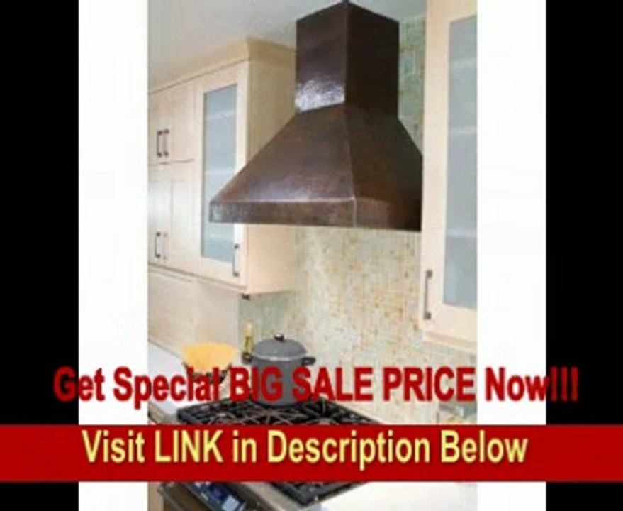 BEST BUY Hand Hammered Copper Range Hood Finish / Size: Antique / 48 x 21 x 41