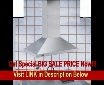 51 Island Chimney Hood with 1 000 CFM Internal Blower Multi-Speed Slide Control Four Halogen Lamps and Dishwasher Safe Mesh Filters: Polished FOR SALE