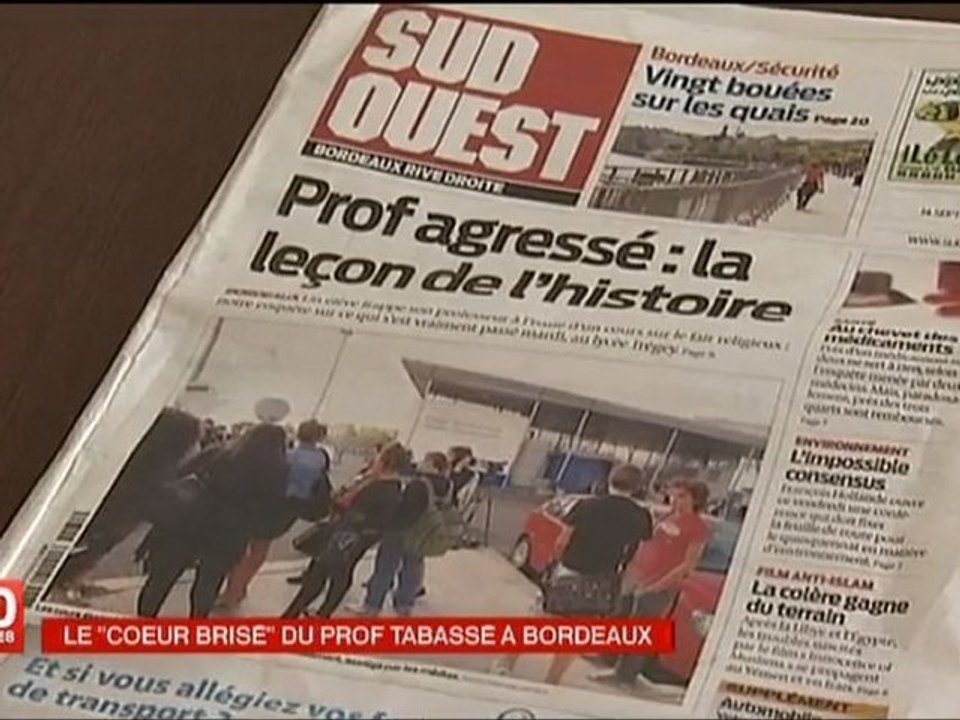 FR2 JT20h - Le coeur brisé du prof tabassé