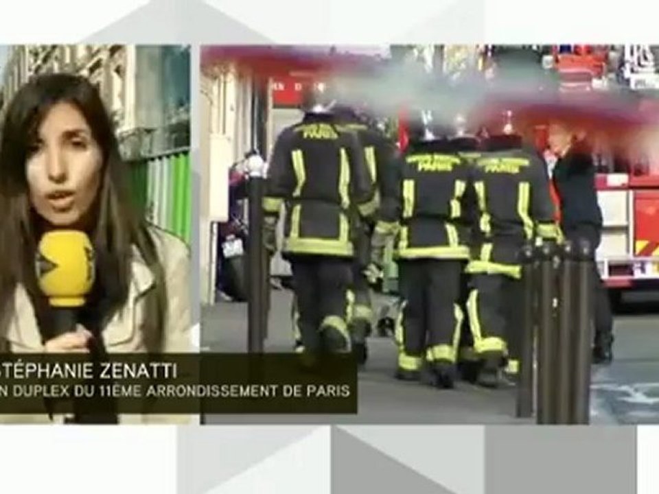 Violent incendie à Paris