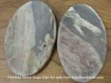 petrified wood soap dish