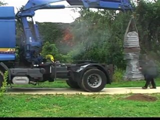 Denis Monfleur - Installation de trois têtes monumentales - octobre 2012