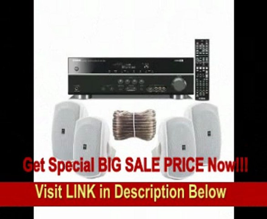Yamaha 3D-Ready 5.1-Channel 500 Watts Digital Home Theater Audio/Video Receiver + Yamaha Universal iPod Dock + Set of 4 Yamaha All Weather Indoor / Outdoor 120 watt Wall Mountable Natural Sound 2-way Acoustic Suspension Speakers - White + 100ft  REVIEW