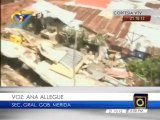 Desalojan a 41 familias por viviendas afectadas tras lluvias en Mérida