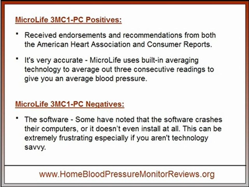 MicroLife 3MC1-PC Blood Pressure Monitor Review