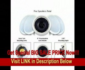 BEST BUY Acoustic Audio SP8c-5PKG (5) 300 Watt In-Wall/Ceiling Home Speakers