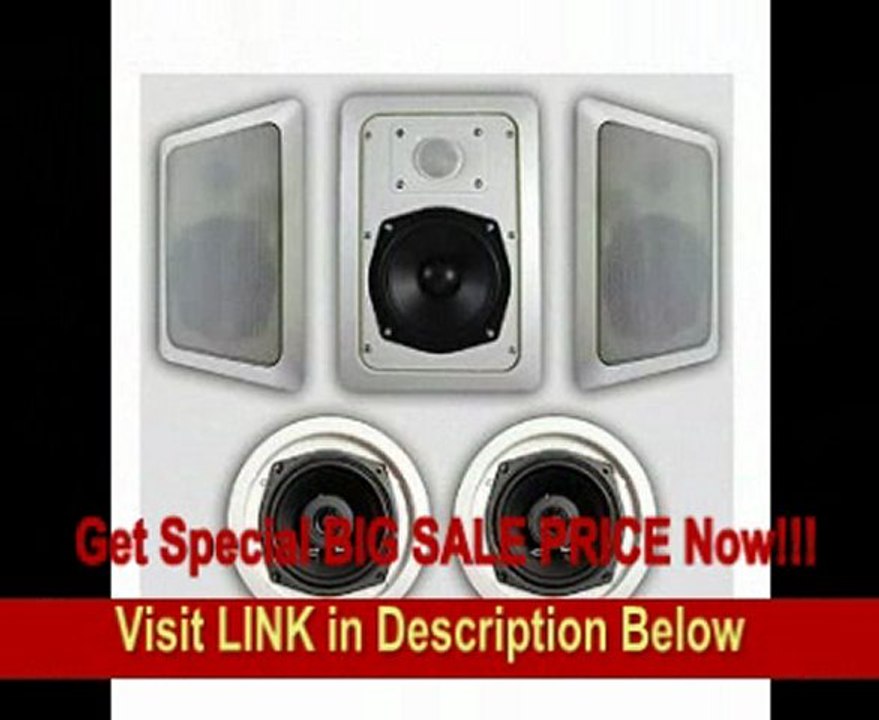 BEST BUY Acoustic Audio HT-55 1000 Watt 2-Way In-Wall/Ceiling Speaker System