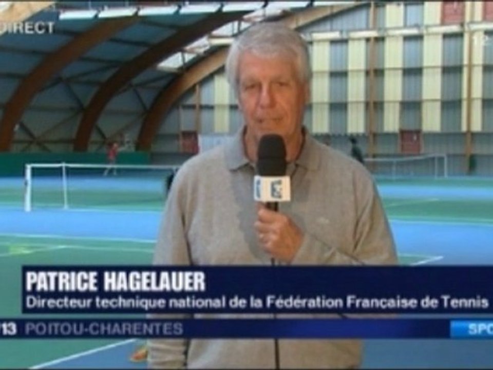 Reportage France 3 Poitou-Charentes interview de Patrice HAGELAUER DTN Tennis