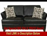 SPECIAL DISCOUNT Simmons Urban Black Soft Leather Full Size Sofa Sleeper