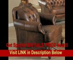 SPECIAL DISCOUNT Sofa Chair Button Tufted Nail Head Trim Tri-Tone Leather In Cherry Brown