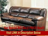 BEST BUY Handy Living JEF1-S30-DAB19 Jefferson Rolled Arm Renu Leather Sofa, Black With 2 Decorative Cherry Throw Pillows
