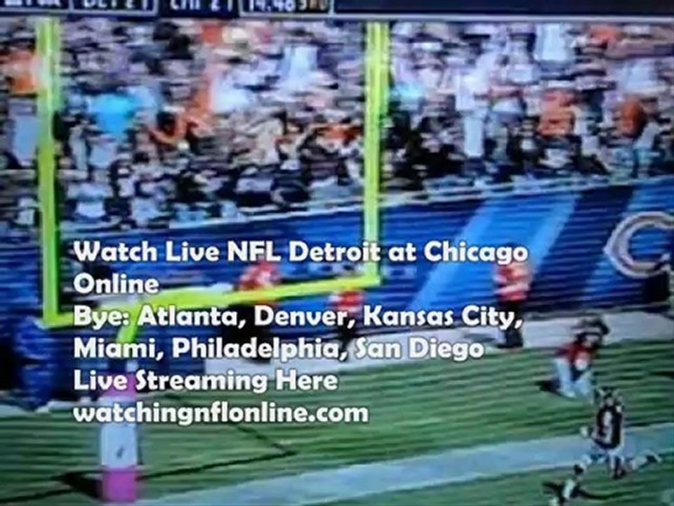 NFL Match Live Match Online Chicago vs Detroit