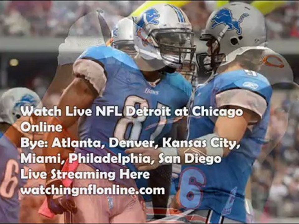 See NFL Match Online Detroit at Chicago 22 Oct 2012