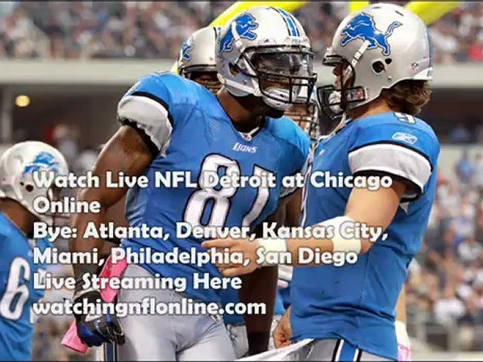 Watch NFL Chicago vs Detroit Tue 22 Oct Online Webcast