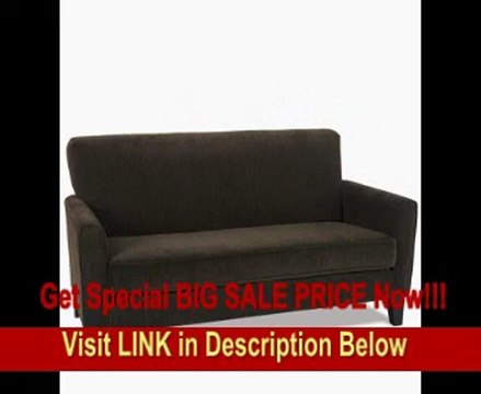 BEST BUY Sierra Loveseat. Corduroy Coffee Fabric. Solid Wood Legs. Exrtra Thick Cusion Back. Sinuous Springs and Spring Seat