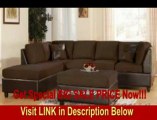 2 pcs Sectional Sofa with Chocolate Cushion Seat and Back Espresso Bycast REVIEW