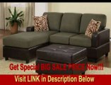 BEST BUY 3pc Sectional Sofa Set with Reversible Chaise and Ottoman in Sage