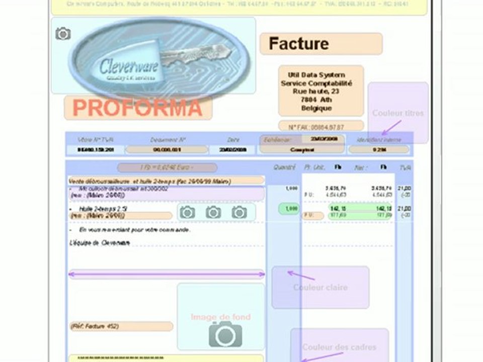 Documents - Optimizze: Présentation - Apparence en détail - ERP - v16