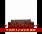 SPECIAL DISCOUNT Handy Living CAC4-S1-AAA89 050 Living Room Convert-A-Couch Microfiber Sleeper Sofa With Pillow Top Arms, Dark Brown With 2 Decorative Decorative Throw Pillows
