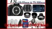 Canon EOS Rebel T3i Digital 18 MP CMOS SLR Cameras (600D) with Canon EF-S 18-55mm f/3.5-5.6 IS Lens & Canon EF 75-300mm f/4-5.6 III Telephoto Zoom Lens + SSE Premium SLR Lens Accessory Package