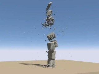 Premier test des contraintes rigid body de la branche bullet integration