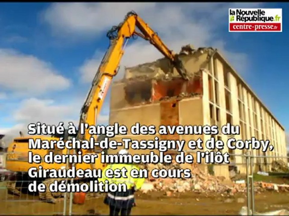 VIDEO Châtellerault: fin de démolition de l'ilôt Giraudeau