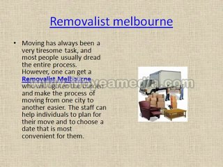 Have a Stress-Free Moving Experience with Removalist Melbourne