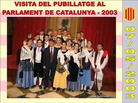 Visita del Pubillatge al Parlament de Catalunya 2003