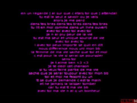 pour toi mon coeur d amour tu est tt ma vie