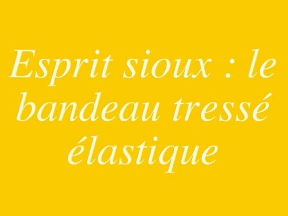 Bandeau tressé élastique double rangs femme