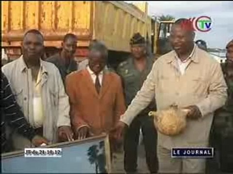 Visite des écoles touchées par l’orage qui a frappé le département du Pool