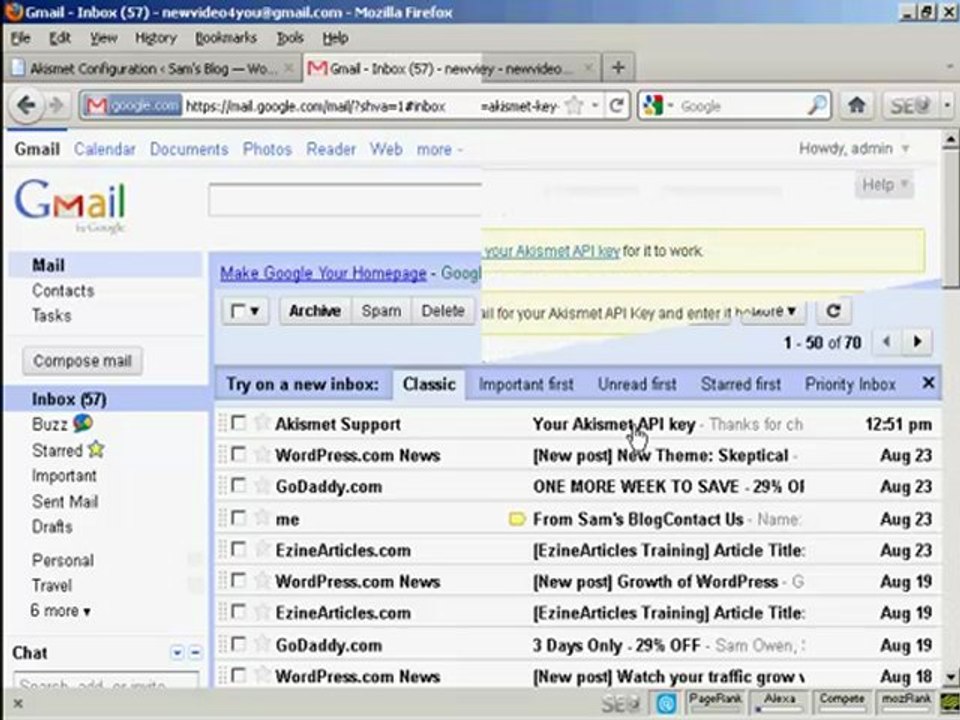 How to Use The Akismet Spam Plugin in Wordpress: