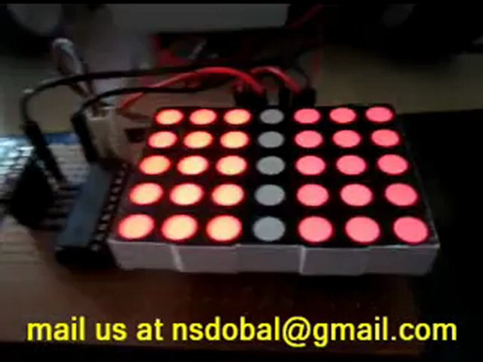 VHDL & FPGA PROJECT : Effects of PWM Signal on 5x7 LED Matrix Display.