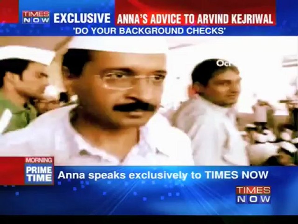 Anna Hazare cautions Arvind Kejriwal