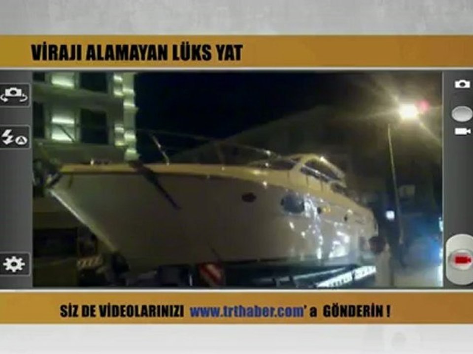 Virajı alamayan luks  yat